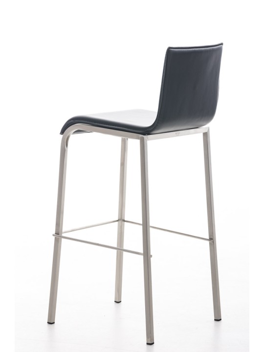 Barkruk Avola leer plat E78, zwart Barkruk Avola leer plat E78, zwart