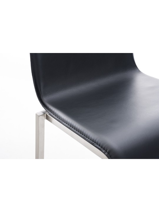 Barkruk Avola leer plat E78, zwart Barkruk Avola leer plat E78, zwart