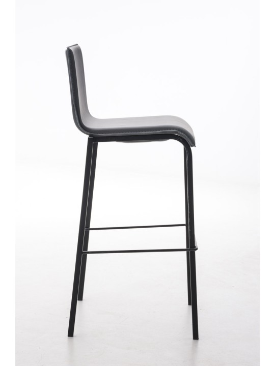 Barkruk Avola leer plat B78, zwart Barkruk Avola leer plat B78, zwart