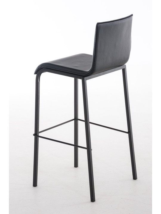 Barkruk Avola leer plat B78, zwart Barkruk Avola leer plat B78, zwart