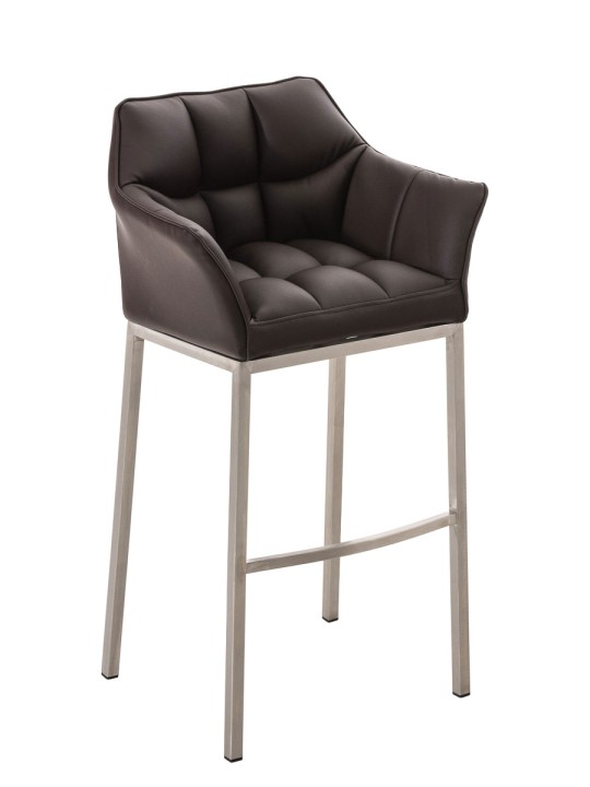 Barkruk Damaso E met 4-poots frame, bruin