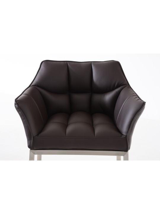 Barkruk Damaso E met 4-poots frame, bruin