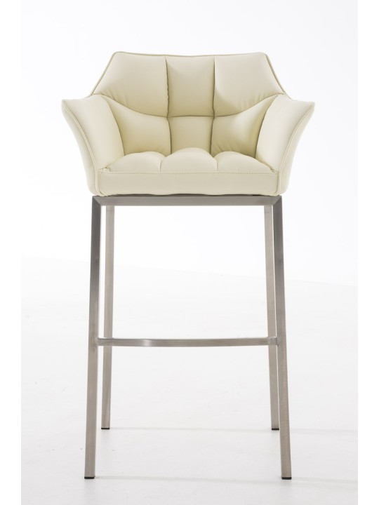 Barkruk Damaso E met 4-poots frame, crème