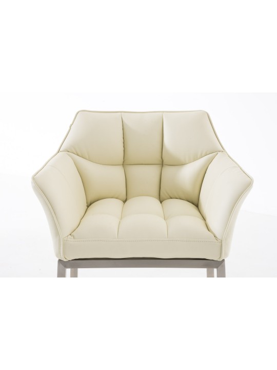 Barkruk Damaso E met 4-poots frame, crème