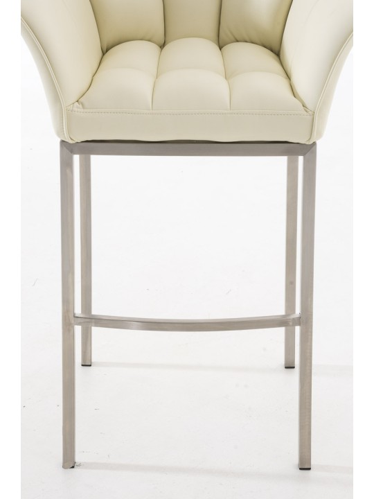 Barkruk Damaso E met 4-poots frame, crème