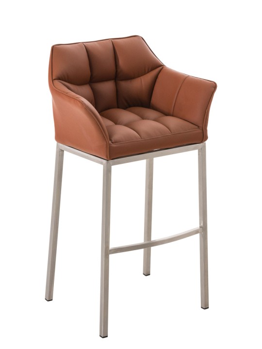 Barkruk Damaso E met 4-poots frame, lichtbruin