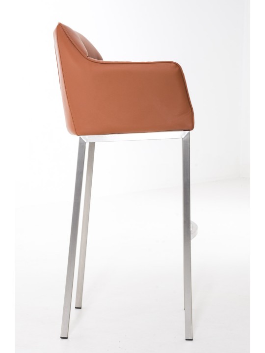 Barkruk Damaso E met 4-poots frame, lichtbruin