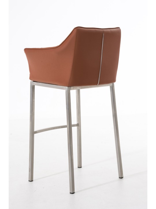 Barkruk Damaso E met 4-poots frame, lichtbruin