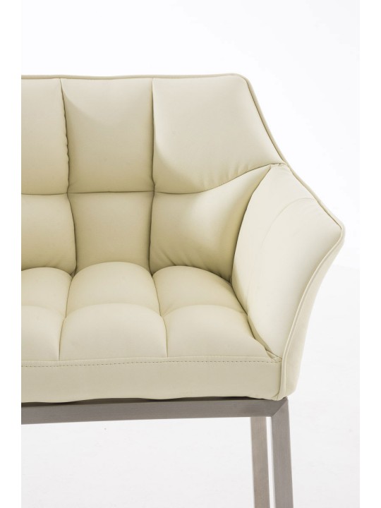 Barkruk Damaso E met 4-poots frame, crème