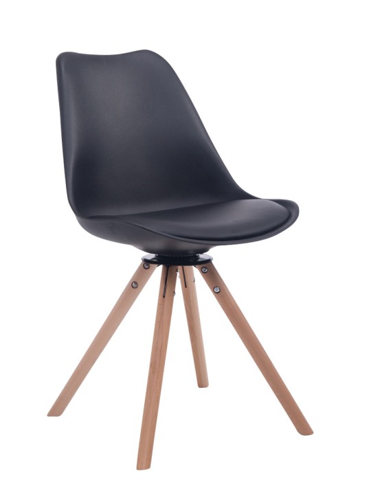 Troyes draaibare Natura ronde bezoekersstoel, zwart Troyes draaibare Natura ronde bezoekersstoel, zwart