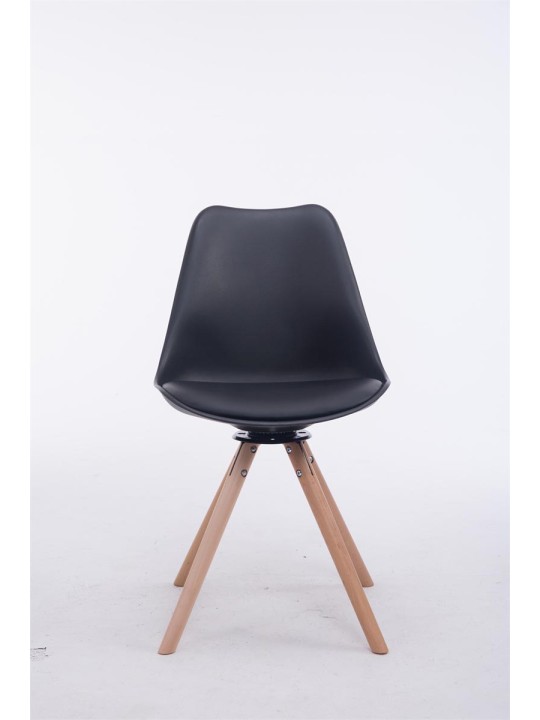 Troyes draaibare Natura ronde bezoekersstoel, zwart Troyes draaibare Natura ronde bezoekersstoel, zwart