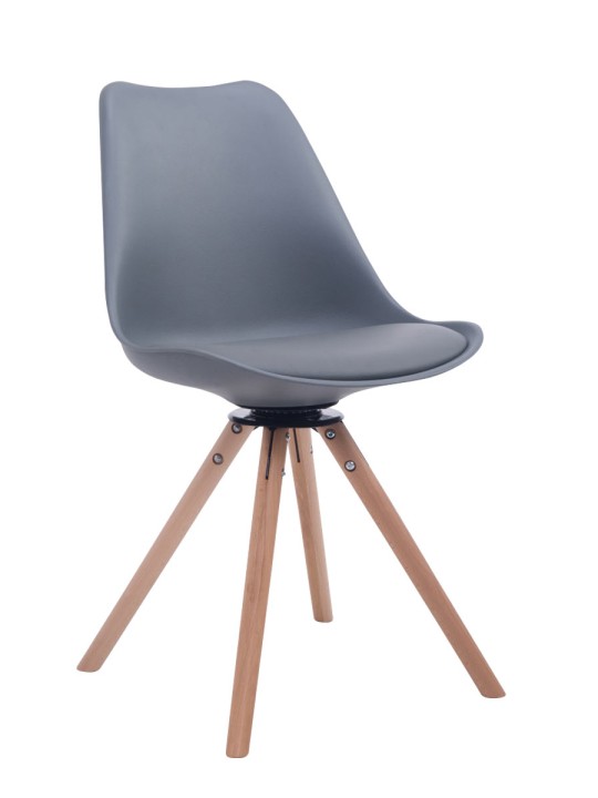 Troyes draaibare Natura ronde bezoekersstoel, grijs Troyes draaibare Natura ronde bezoekersstoel, grijs