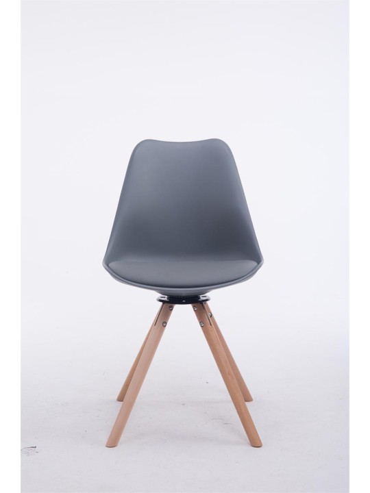 Troyes draaibare Natura ronde bezoekersstoel, grijs Troyes draaibare Natura ronde bezoekersstoel, grijs