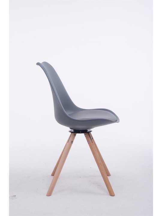 Troyes draaibare Natura ronde bezoekersstoel, grijs Troyes draaibare Natura ronde bezoekersstoel, grijs