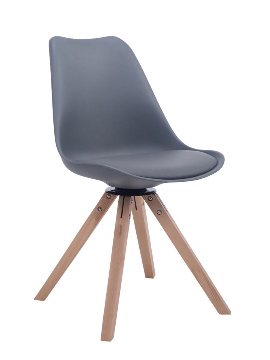 Troyes Draaibare bezoekersstoel Natura Vierkant, grijs Troyes Draaibare bezoekersstoel Natura Vierkant, grijs