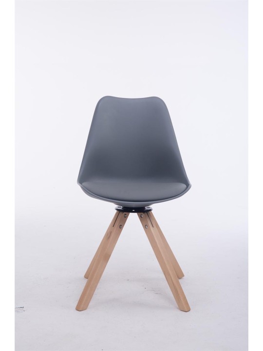 Troyes Draaibare bezoekersstoel Natura Vierkant, grijs Troyes Draaibare bezoekersstoel Natura Vierkant, grijs