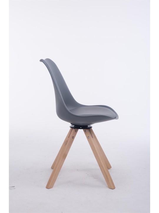 Troyes Draaibare bezoekersstoel Natura Vierkant, grijs Troyes Draaibare bezoekersstoel Natura Vierkant, grijs