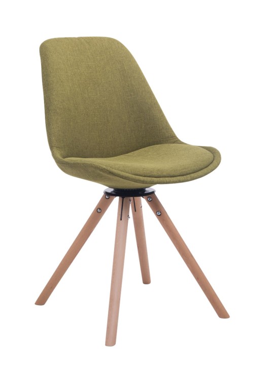 Bezoekersstoel Troyes Draaibaar Natura Stof Rond, groen