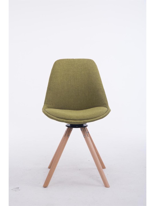 Bezoekersstoel Troyes Draaibaar Natura Stof Rond, groen