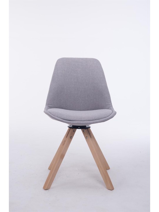 Troyes draaibare Natura stoffen vierkante bezoekersstoel, grijs Troyes draaibare Natura stoffen vierkante bezoekersstoel, grijs