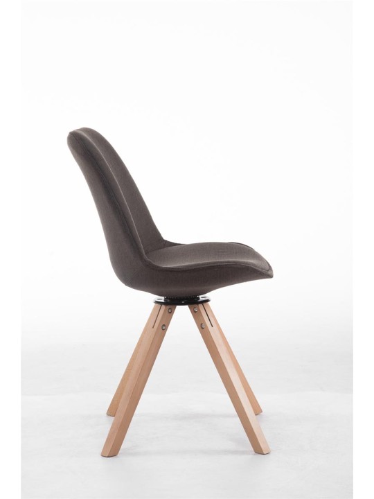 Troyes draaibare Natura stoffen vierkante bezoekersstoel, donkergrijs Troyes draaibare Natura stoffen vierkante bezoekersstoel, donkergrijs