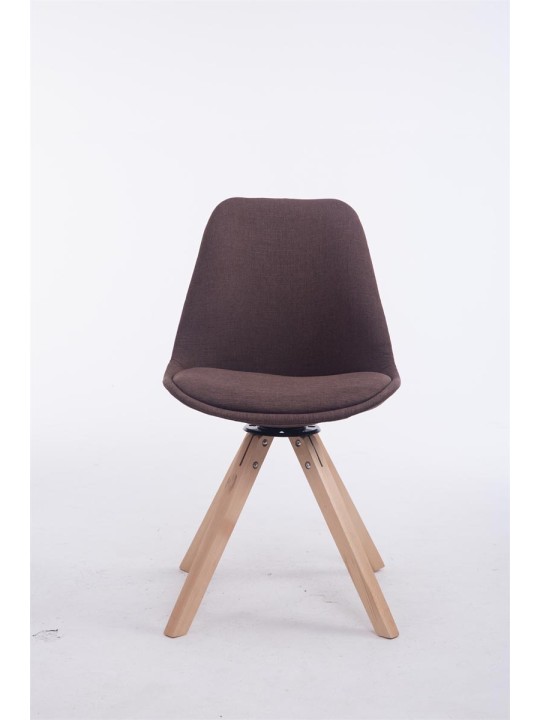 Troyes draaibare Natura stoffen vierkante bezoekersstoel, bruin Troyes draaibare Natura stoffen vierkante bezoekersstoel, bruin