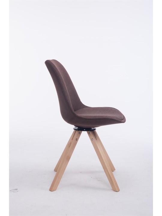 Troyes draaibare Natura stoffen vierkante bezoekersstoel, bruin Troyes draaibare Natura stoffen vierkante bezoekersstoel, bruin