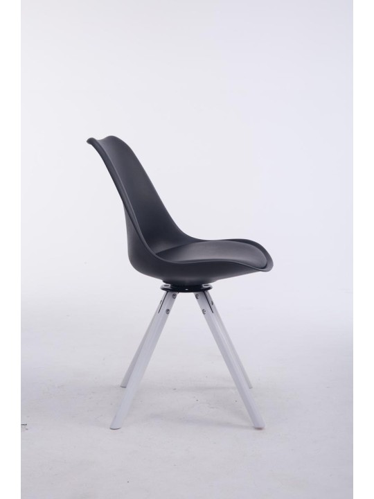 Troyes draaibare ronde bezoekersstoel, zwart Troyes draaibare ronde bezoekersstoel, zwart