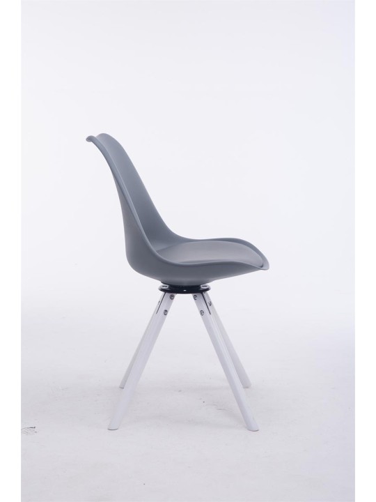 Troyes draaibare ronde bezoekersstoel, grijs Troyes draaibare ronde bezoekersstoel, grijs