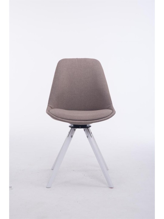 Bezoekersstoel Troyes Draaibaar Stof Rond, taupe