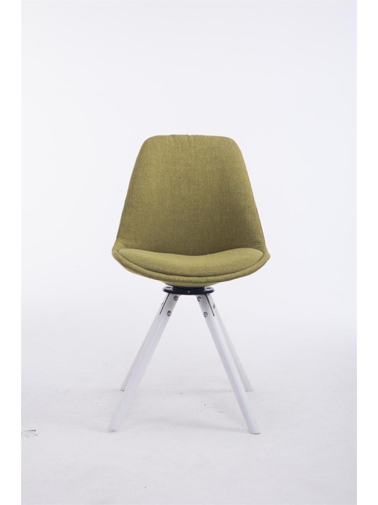 Bezoekersstoel Troyes Draaibaar Stof Rond, groen