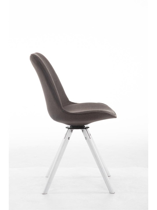 Bezoekersstoel Troyes Draaibaar Stof Rond, donkergrijs