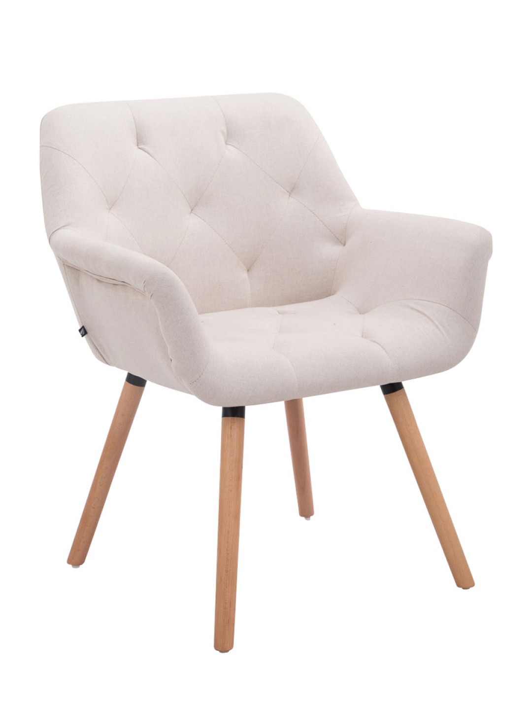 Bezoekersstoel Cassidy stof naturel, beige