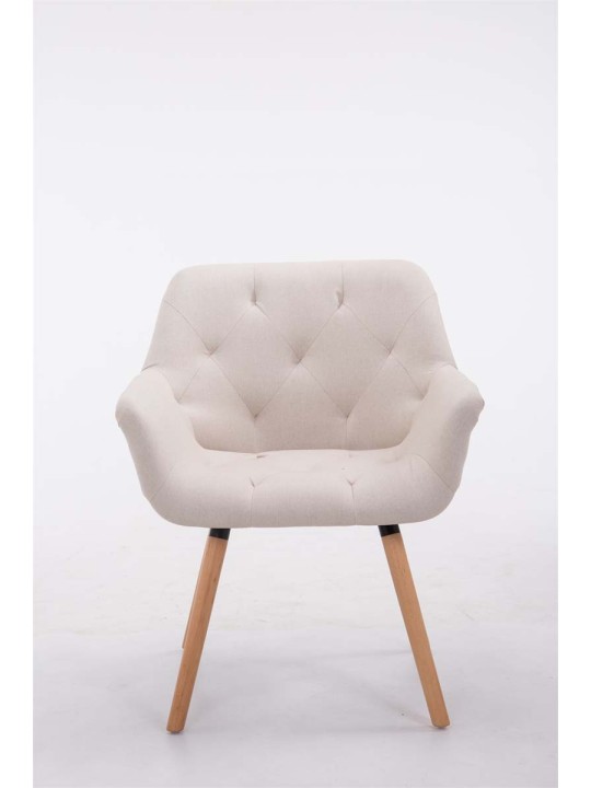Bezoekersstoel Cassidy stof naturel, beige Bezoekersstoel Cassidy stof naturel, beige