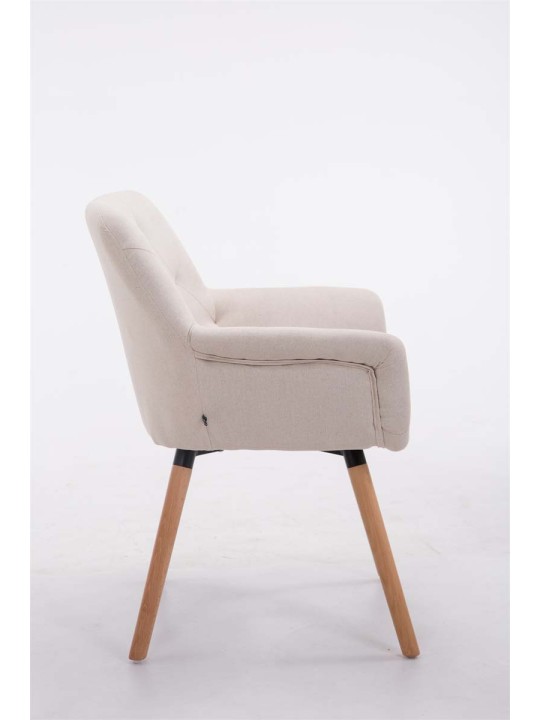 Bezoekersstoel Cassidy stof naturel, beige Bezoekersstoel Cassidy stof naturel, beige