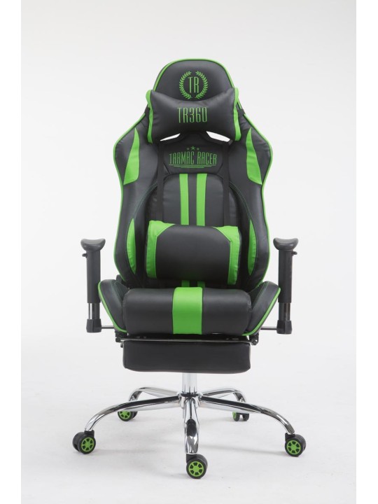 Racing bureaustoel Limit met voetsteun, zwart/groen