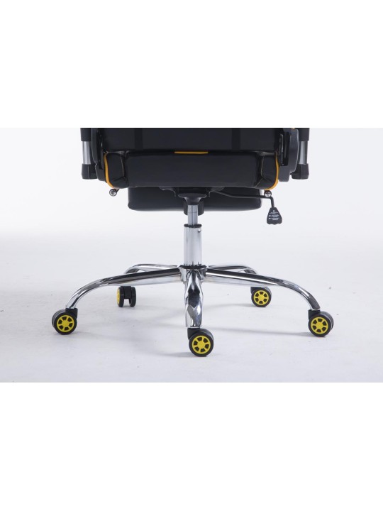Racing bureaustoel Limit met voetsteun, zwart/geel