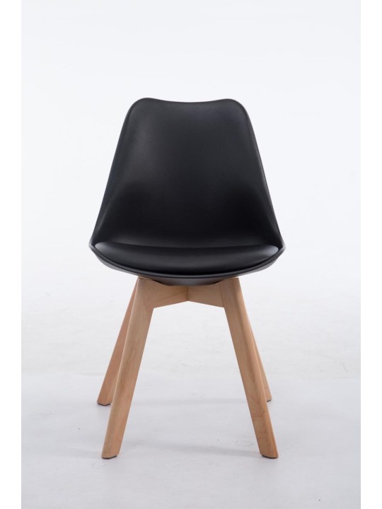 Bezoekersstoel Borneo V2 Natura kunstleer, zwart