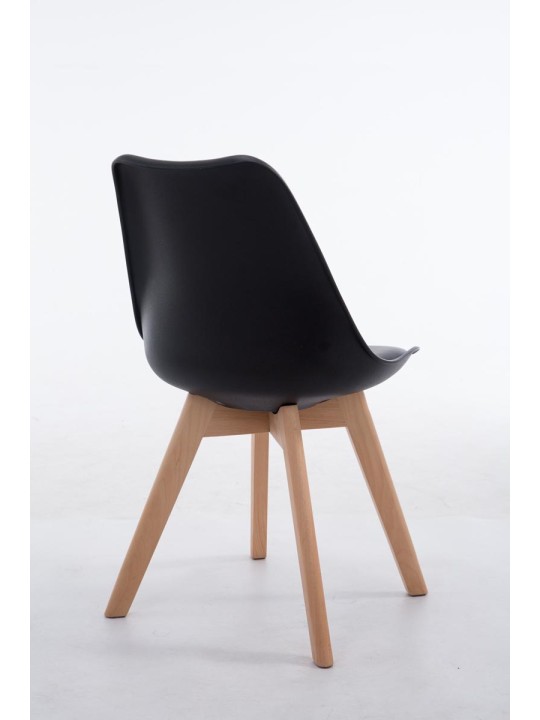 Bezoekersstoel Borneo V2 Natura kunstleer, zwart