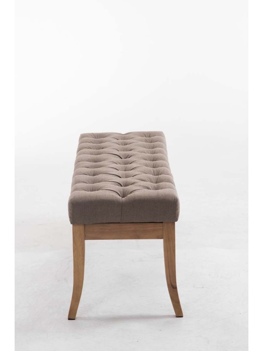 Bank Ramses stof antiek-licht 120, taupe