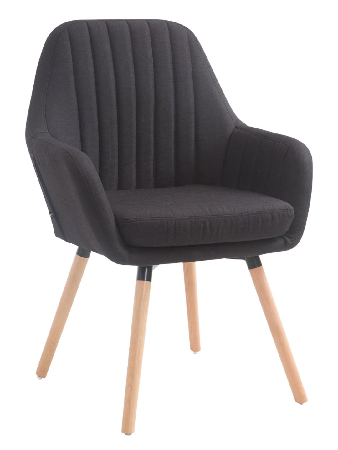 Stoel Florian stof Natura, zwart