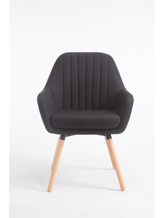 Stoel Florian stof Natura, zwart