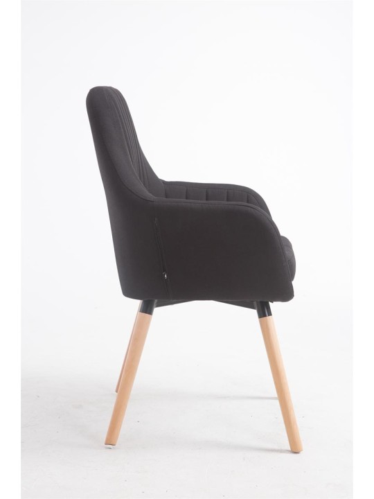 Stoel Florian stof Natura, zwart