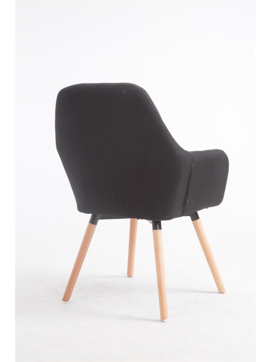 Stoel Florian stof Natura, zwart