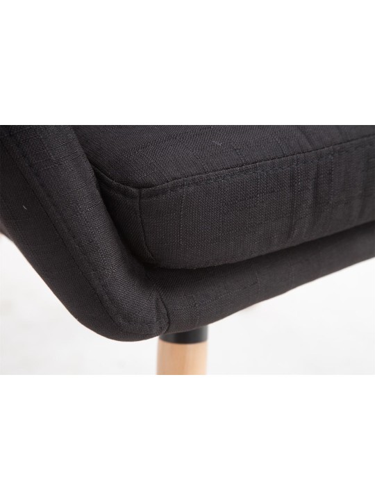 Stoel Florian stof Natura, zwart