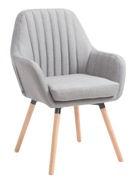 Stoel Florian stof Natura, grijs