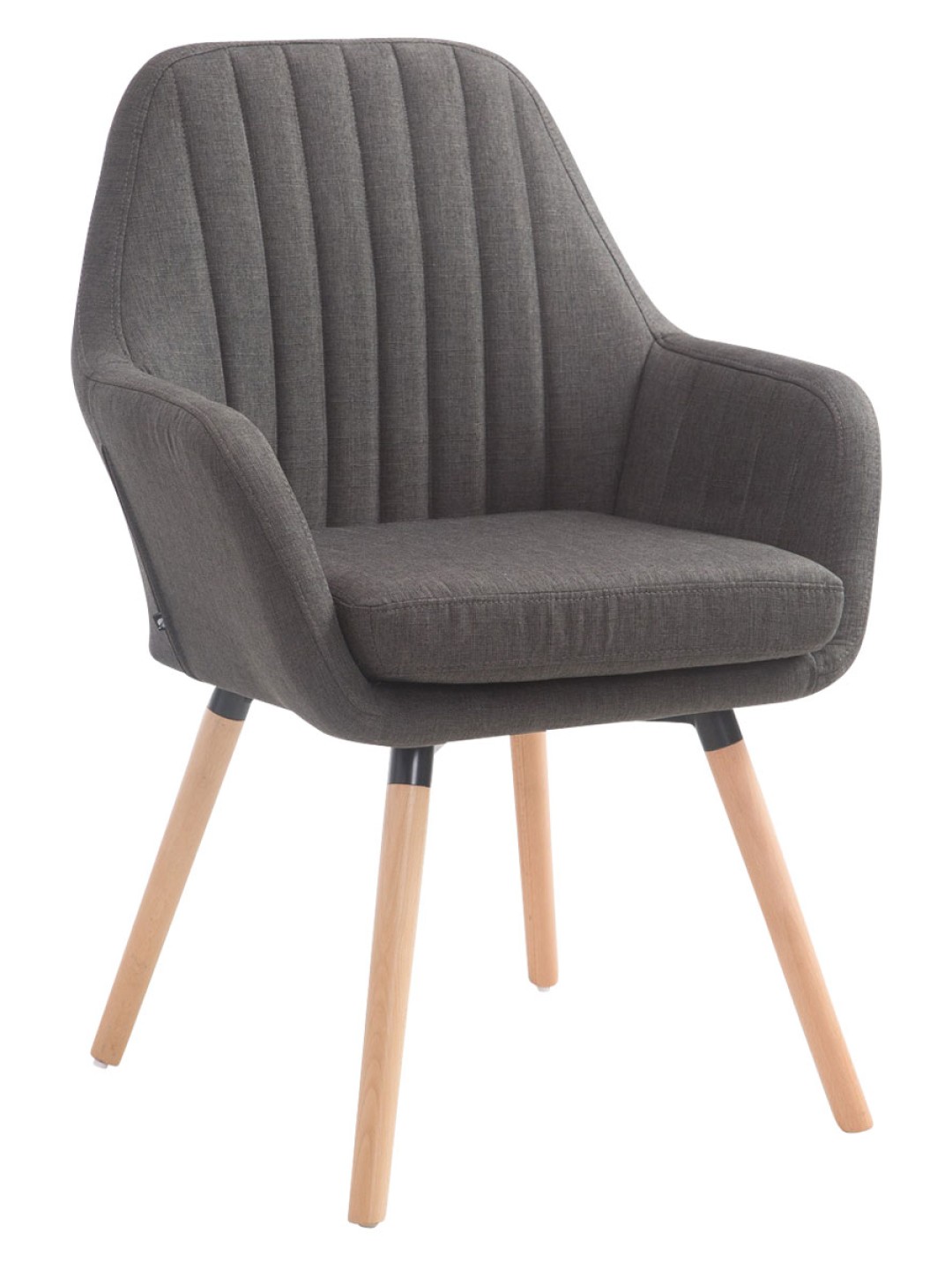 Stoel Florian stof Natura, donkergrijs