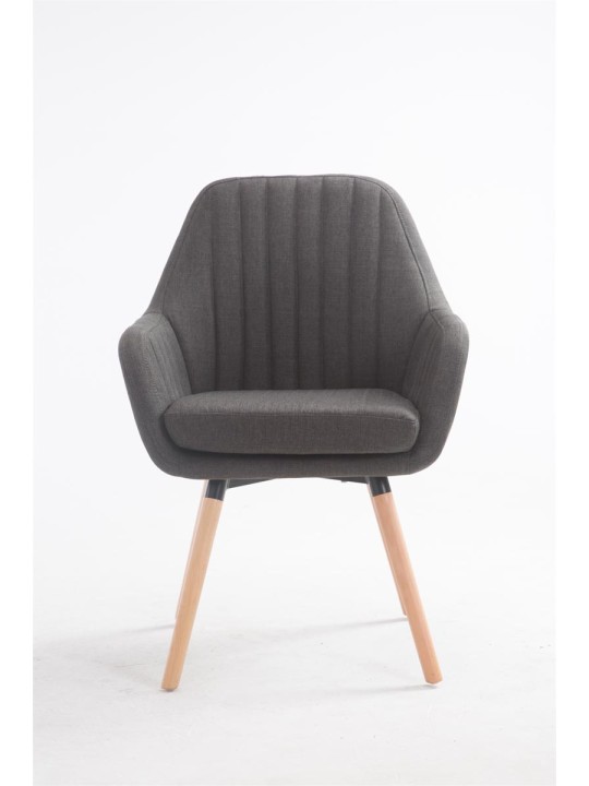 Stoel Florian stof Natura, donkergrijs