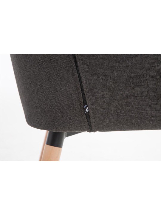 Stoel Florian stof Natura, donkergrijs