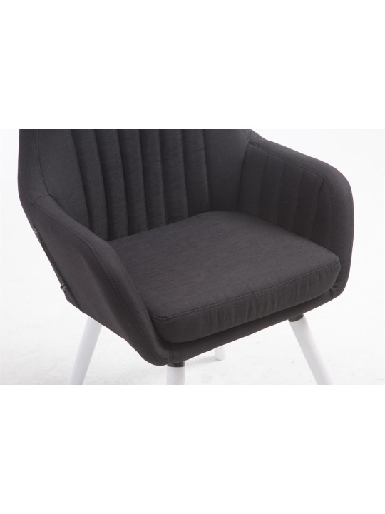 Stoel Florian stof, zwart